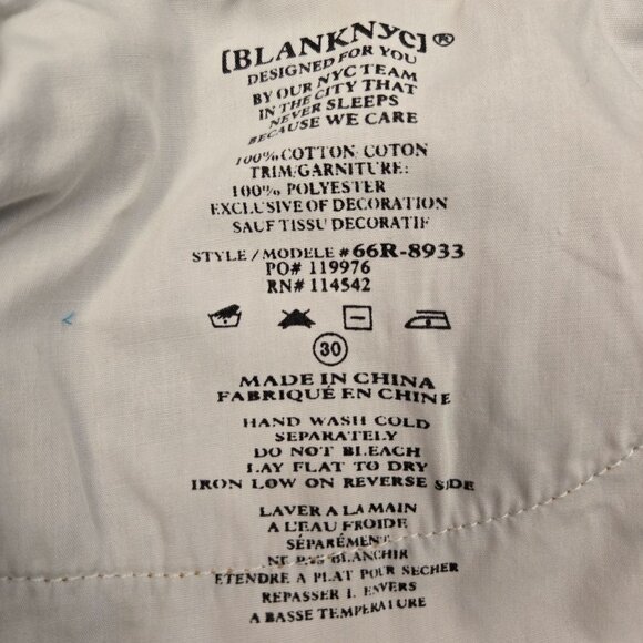 BlankNYC The Barrow High Rise Crochet Front Cutoff Shorts 30 Granny Square NWT - Picture 8 of 11